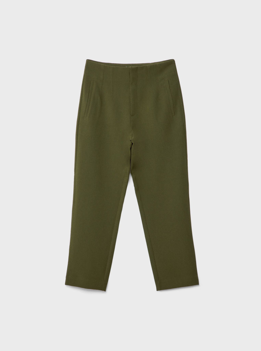 Moudda STRADIVARIUS - Pantalon de Ville Taille Haute avec Pinces Kaki Longueur Spéciale - Tunisie 3