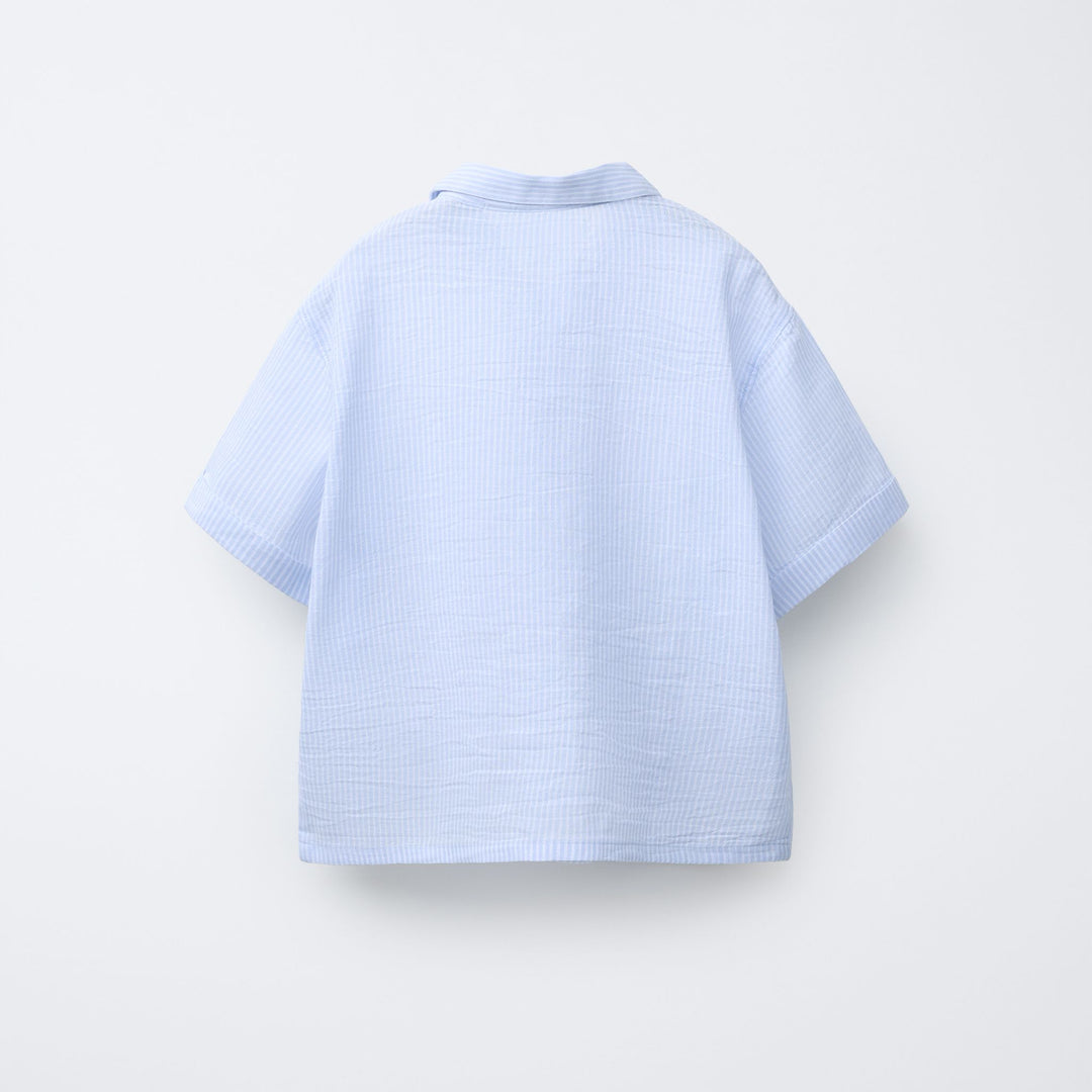Moudda ZARA - Chemise Enfant - Rayure Bleue Basique - Tunisie 2