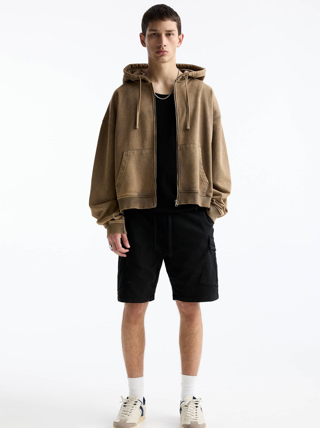 Moudda PULL & BEAR - Bermuda Cargo Devant Poche Soft Knit Basique - Tunisie 4