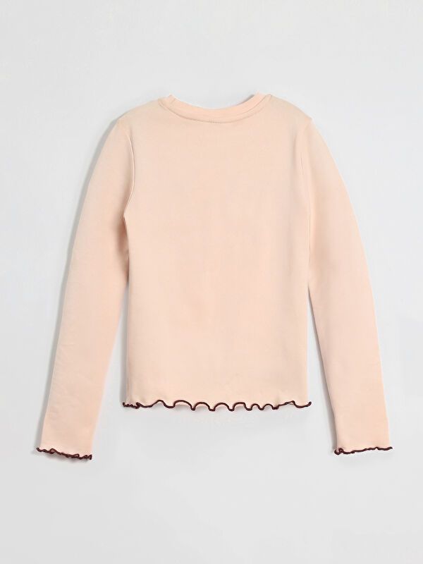 Moudda LC Waikiki - Body en jersey manches longues Fille Saumon - Tunisie 2