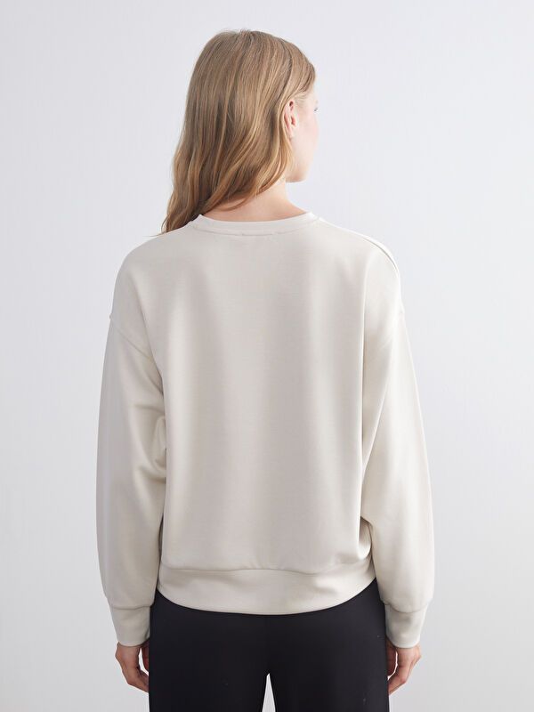 Moudda LC Waikiki - Sweatshirt en jersey Femme Beige clair - Tunisie 4