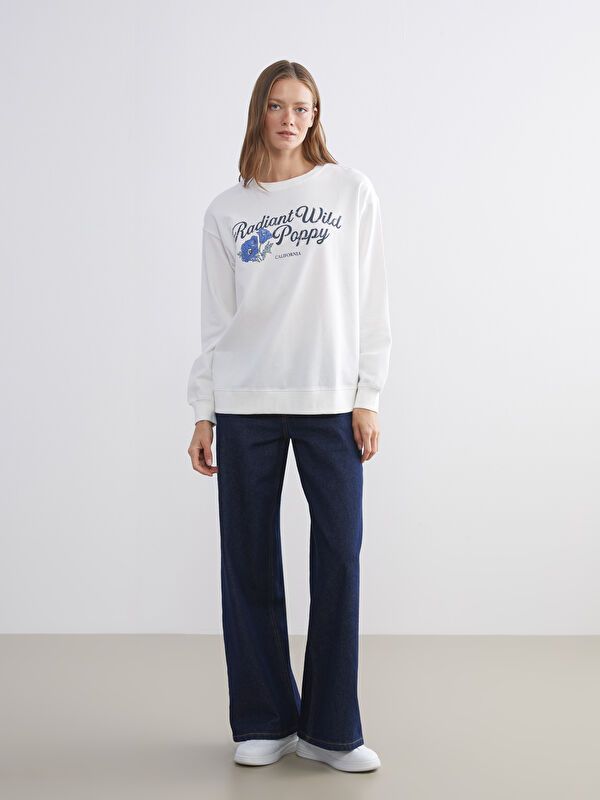 Moudda LC Waikiki - Sweatshirt jersey maternité Femme Ecru - Tunisie 2