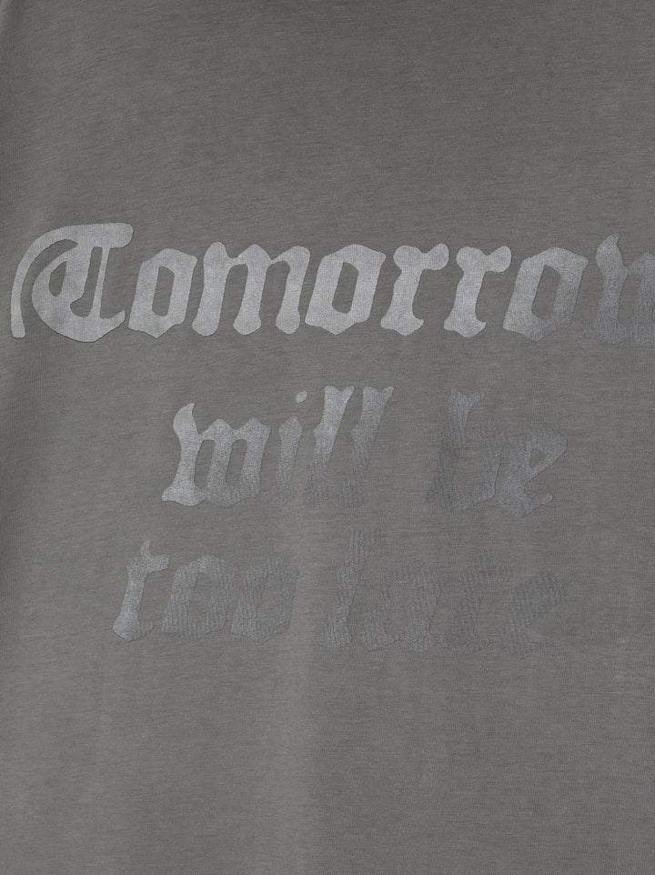 Moudda PULL & BEAR - T-Shirt Demi-Manches Oil Wash Imprimé Boxy Fit Gris - Tunisie 4