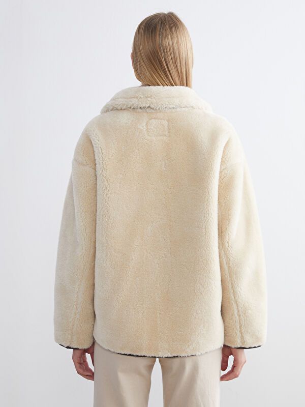 Moudda LC Waikiki - Manteau PU lourd Femme Ecru - Tunisie 5