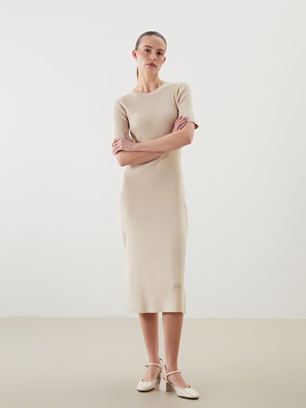 Moudda LC Waikiki - Robe tricot Femme Beige - Tunisie 1