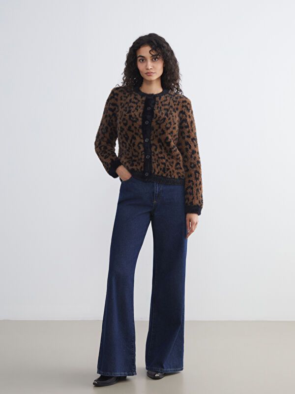 Moudda LC Waikiki - Cardigan en tricot Femme Jacquard marron - Tunisie 2