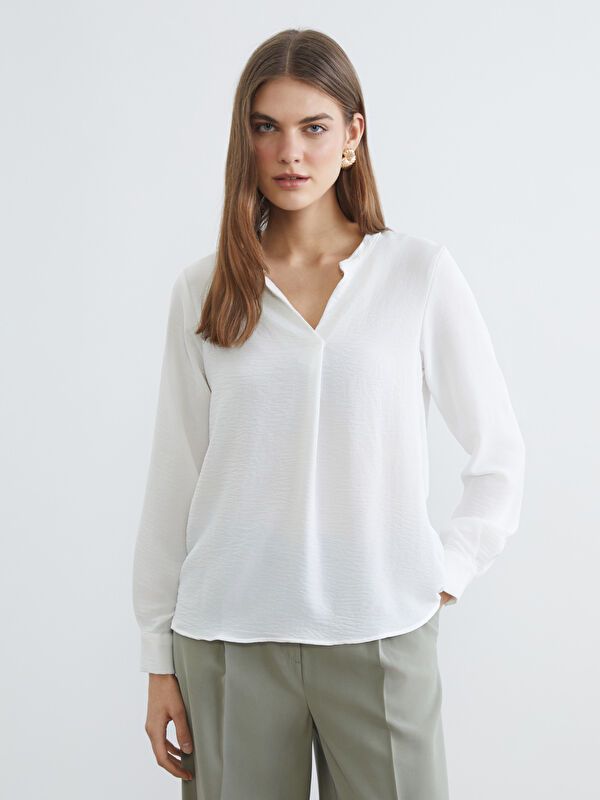 Moudda LC Waikiki - Chemisier (blouse) manches longues en tissu pour Femme - Tunisie 1