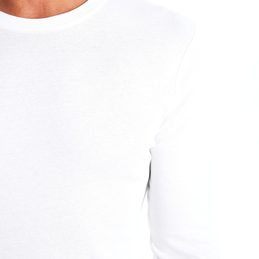 Moudda LC Waikiki - T-shirt jersey manches longues basique Homme Buxe blanc - Tunisie 3