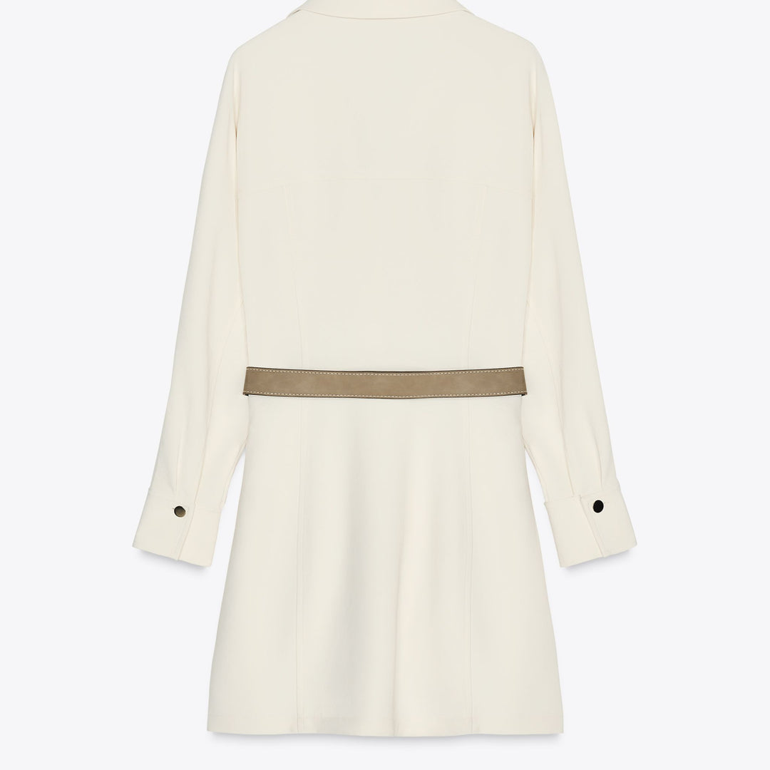 Moudda ZARA - Robe Mini Crêpe Chemisier - Ceinture - Tunisie 2