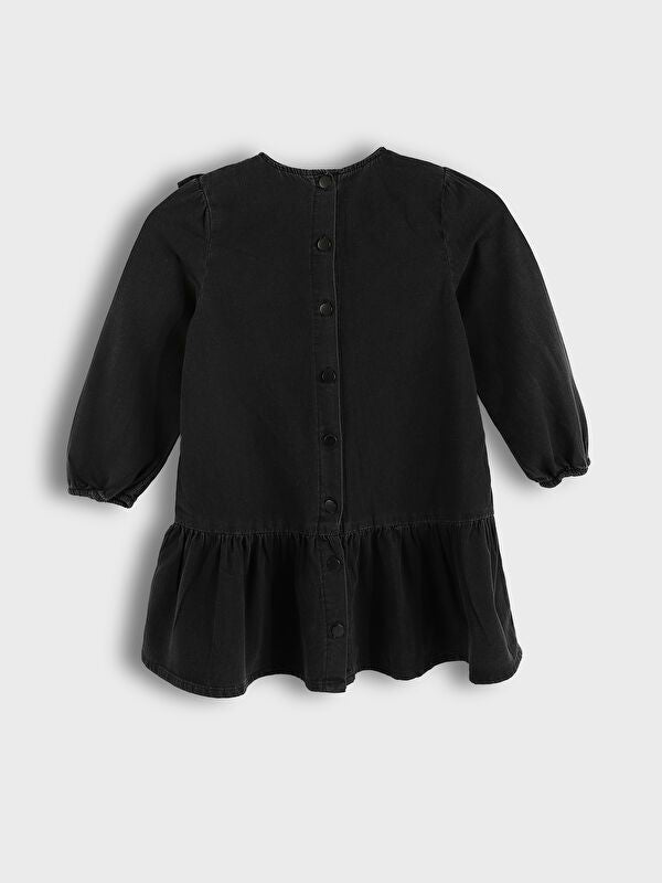 Moudda LC Waikiki - Robe tissée manches longues denim Fille Rodéo noir - Tunisie 2