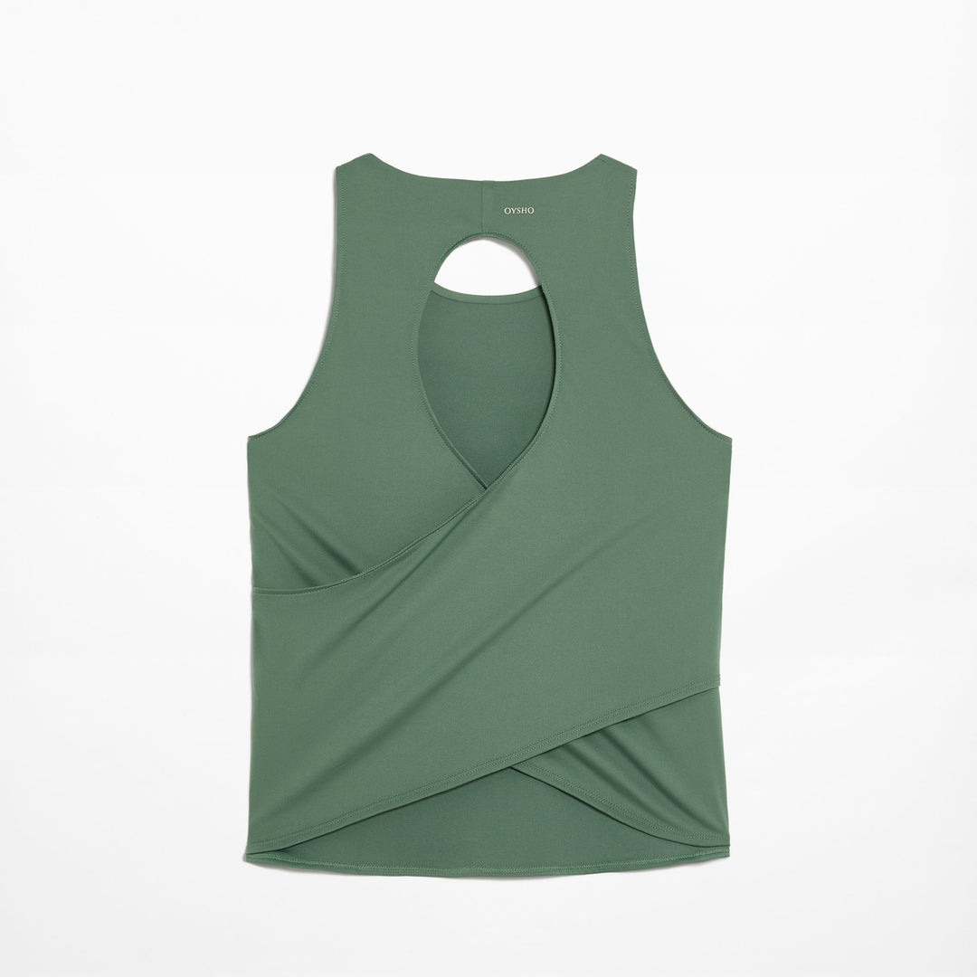 Moudda Oysho - T-Shirt Demi-Manches Dos Croisé - Tunisie 2