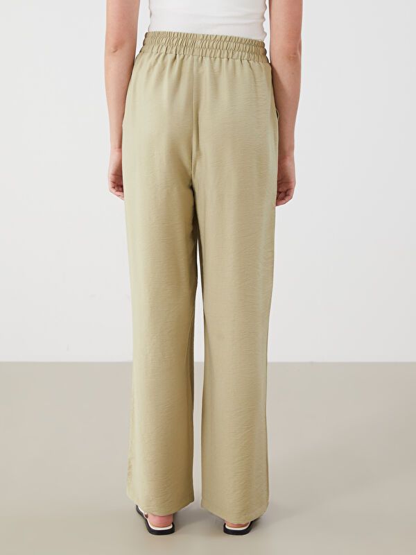 Moudda LC Waikiki - Pantalon tissé fin Femme Vert terne - Tunisie 4