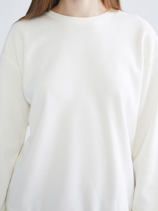 Moudda LC Waikiki - Sweatshirt en jersey Femme Ecru - Tunisie 3