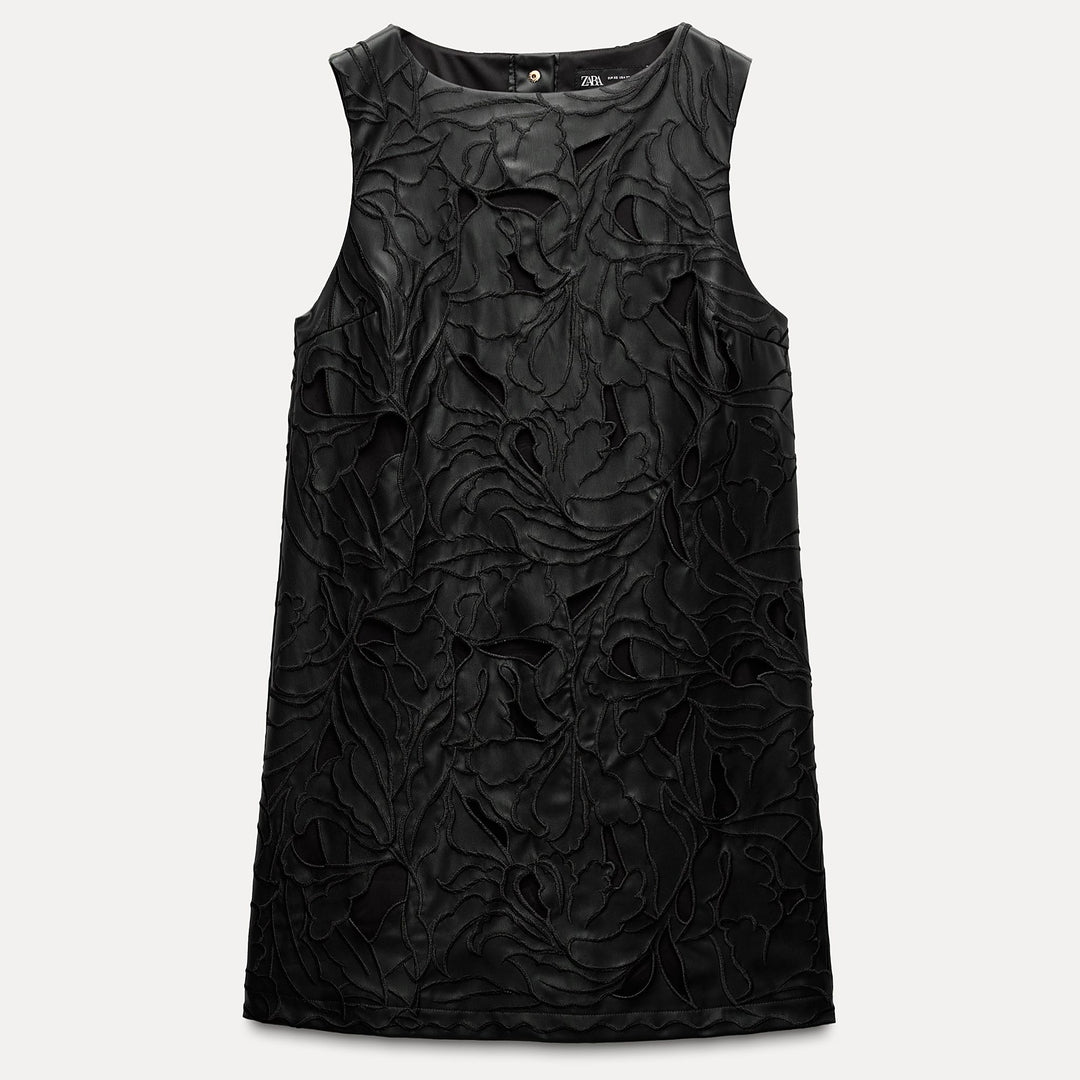 Moudda ZARA - Robe en similicuir gaufrée fleur ligne A - Tunisie 2