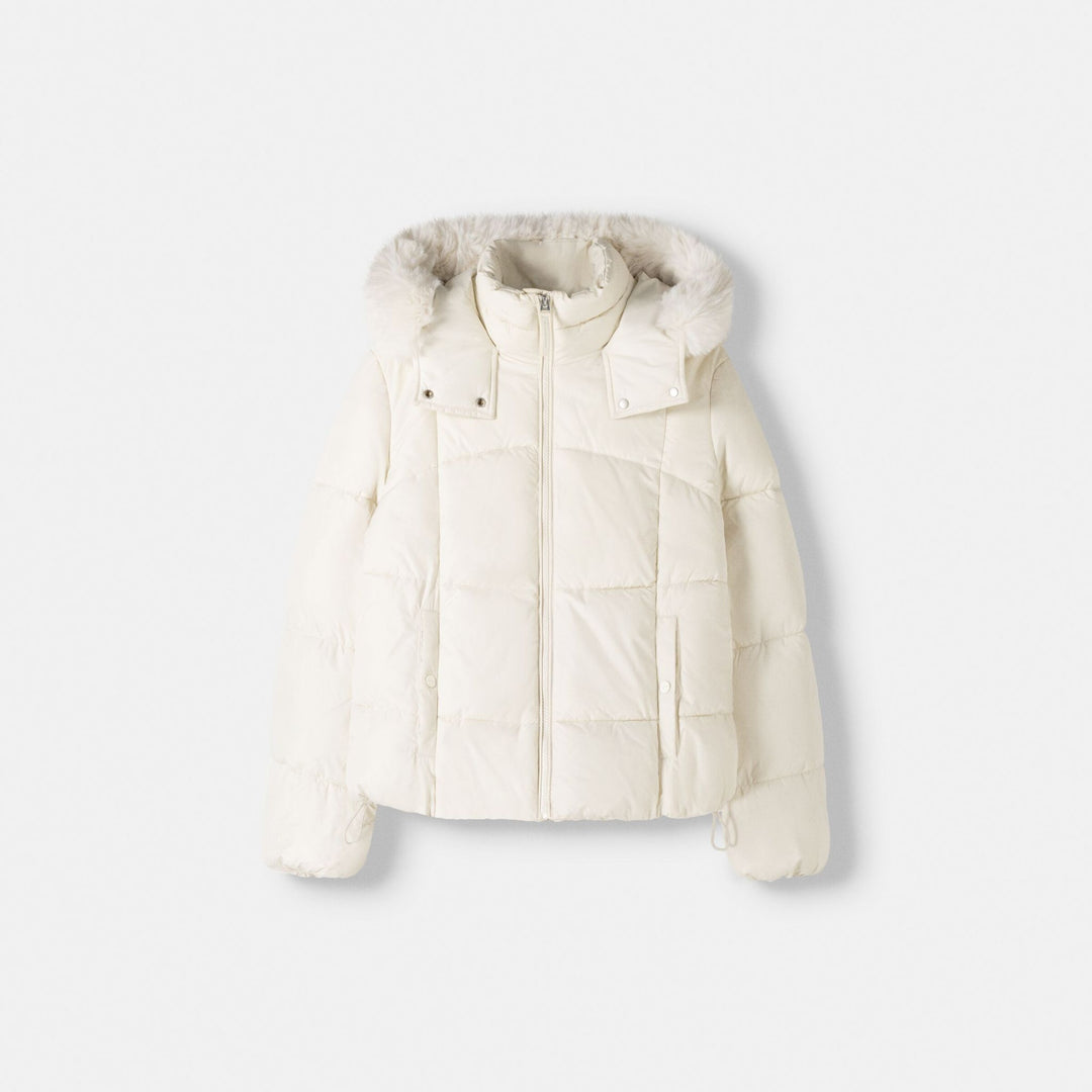 Moudda BERSHKA - Veste Puffy - Fourrure & Capuche - Tunisie 1