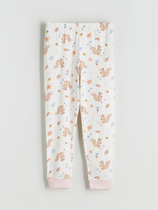 Moudda LC Waikiki - Pyjama en jersey manches longues moyen Fille Rose clair - Tunisie 5