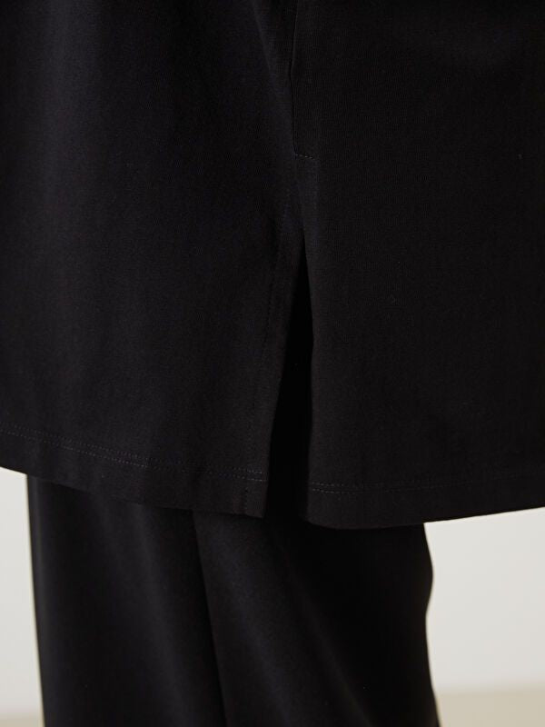 Moudda LC Waikiki - Tunique jersey manches courtes Femme Noir - Tunisie 3