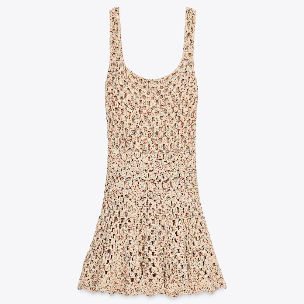 Moudda ZARA - Robe Bretelles Crochet - Multicolore, Bouclé & Tape Yarn - Tunisie 2