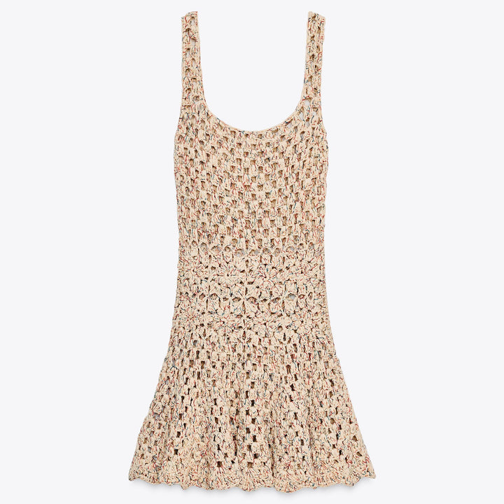 Moudda ZARA - Robe Bretelles Crochet - Multicolore, Bouclé & Tape Yarn - Tunisie 2