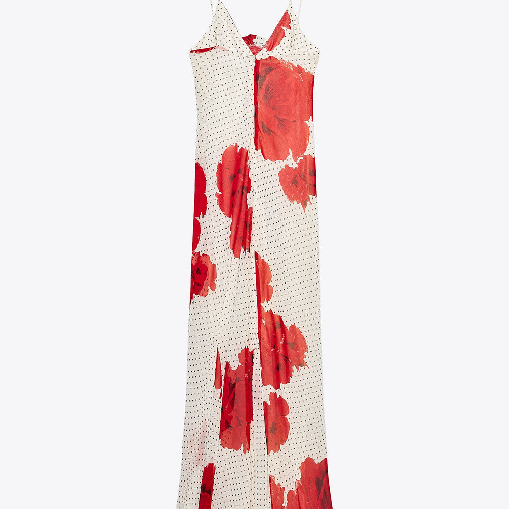 Moudda ZARA - Robe Longue GGT Imprimée Bretelles - Détail Fleur - Tunisie 2