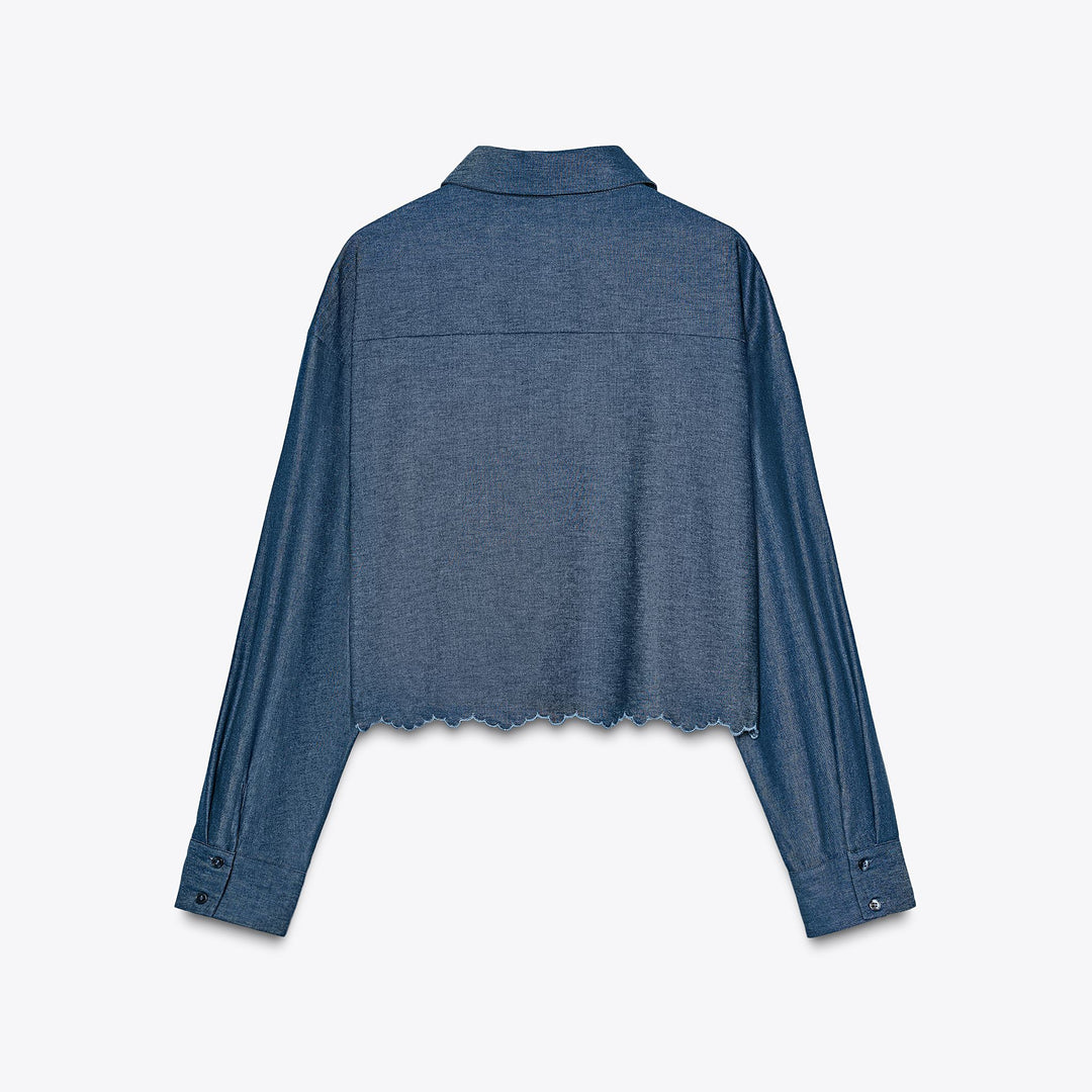 Moudda ZARA - Chemise Cropped - Broderie Suisse - Tunisie 2