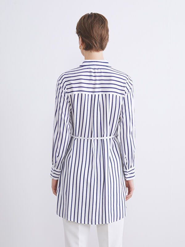 Moudda LC Waikiki - Tunique à manches longues Femme Rayures bleues - Tunisie 4