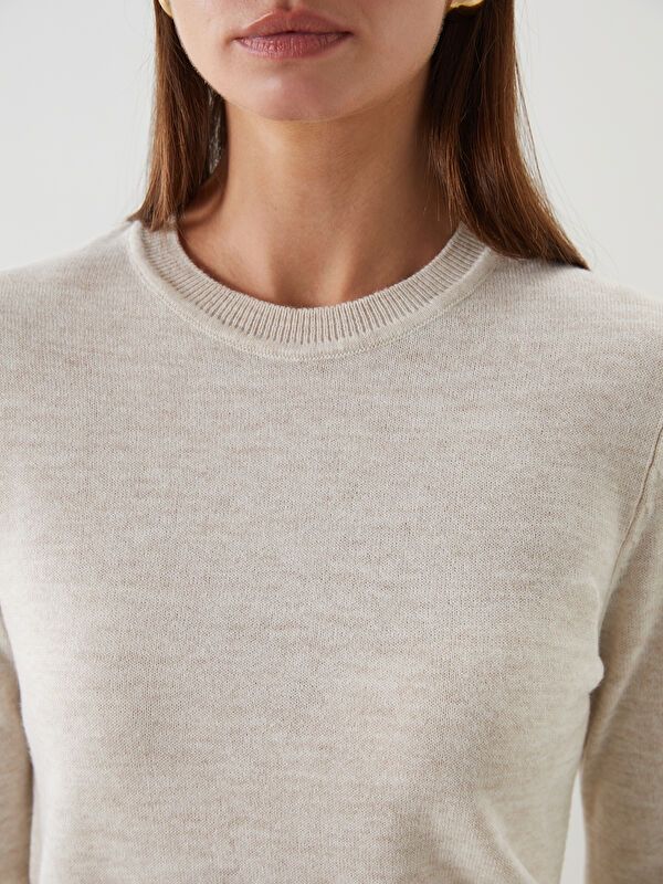 Moudda LC Waikiki - Pull tricot maternité Femme Mélange beige - Tunisie 3