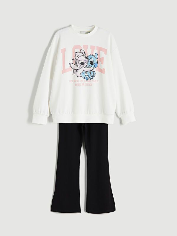 Moudda LC Waikiki - Ensemble jersey sous licence Fille Ecru - Tunisie 1