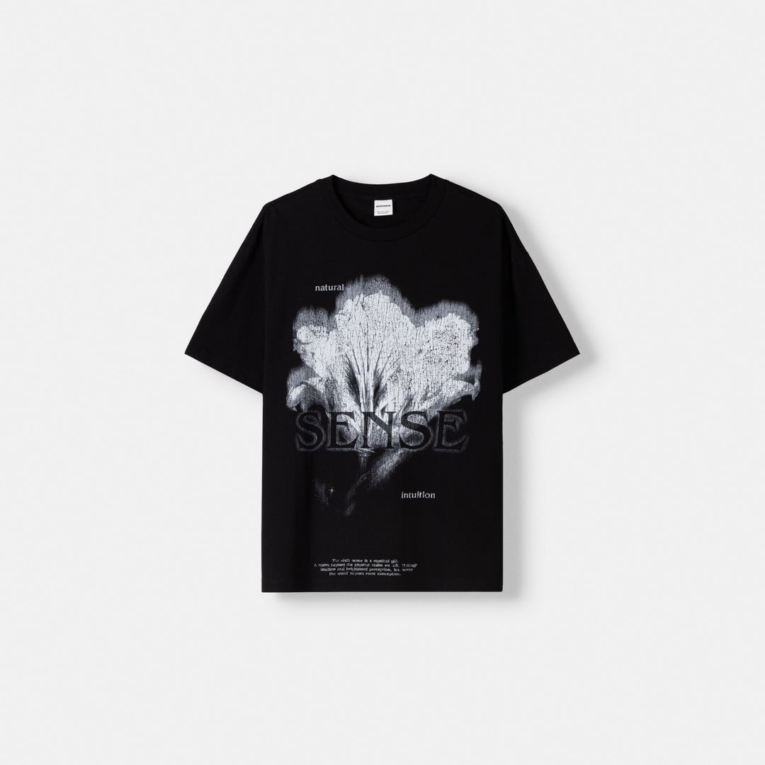 Moudda BERSHKA - T-shirt ample imprimé fleurs sombres - Tunisie 1