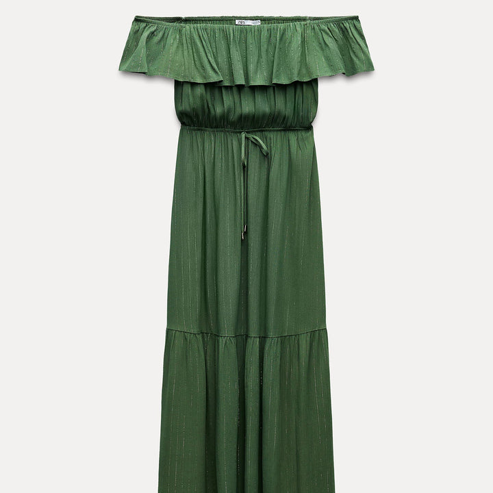 Moudda ZARA - Robe longue panneaux rayés lurex - Tunisie 1