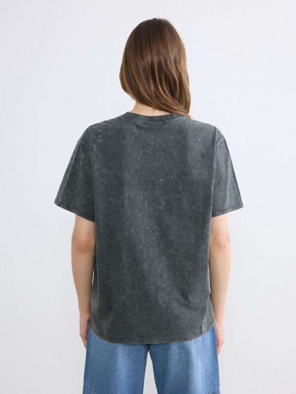 Moudda LC Waikiki - Body imprimé manches courtes en jersey pour Femme couleur Rodeo anthracite - Tunisie 4