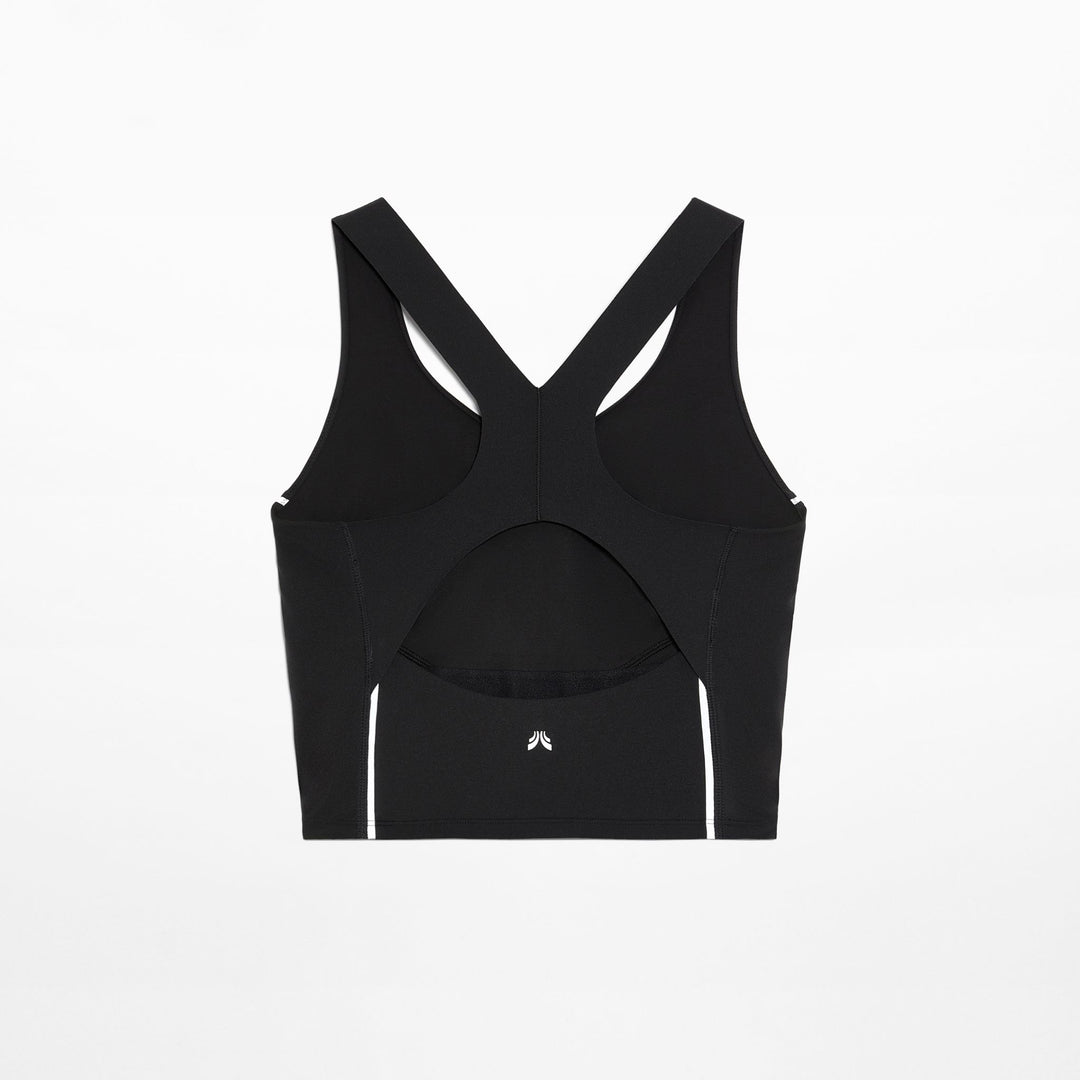 Moudda Oysho - Débardeur Compressif Demi-Bustier Col V Noir Réfléchissant - Tunisie 2