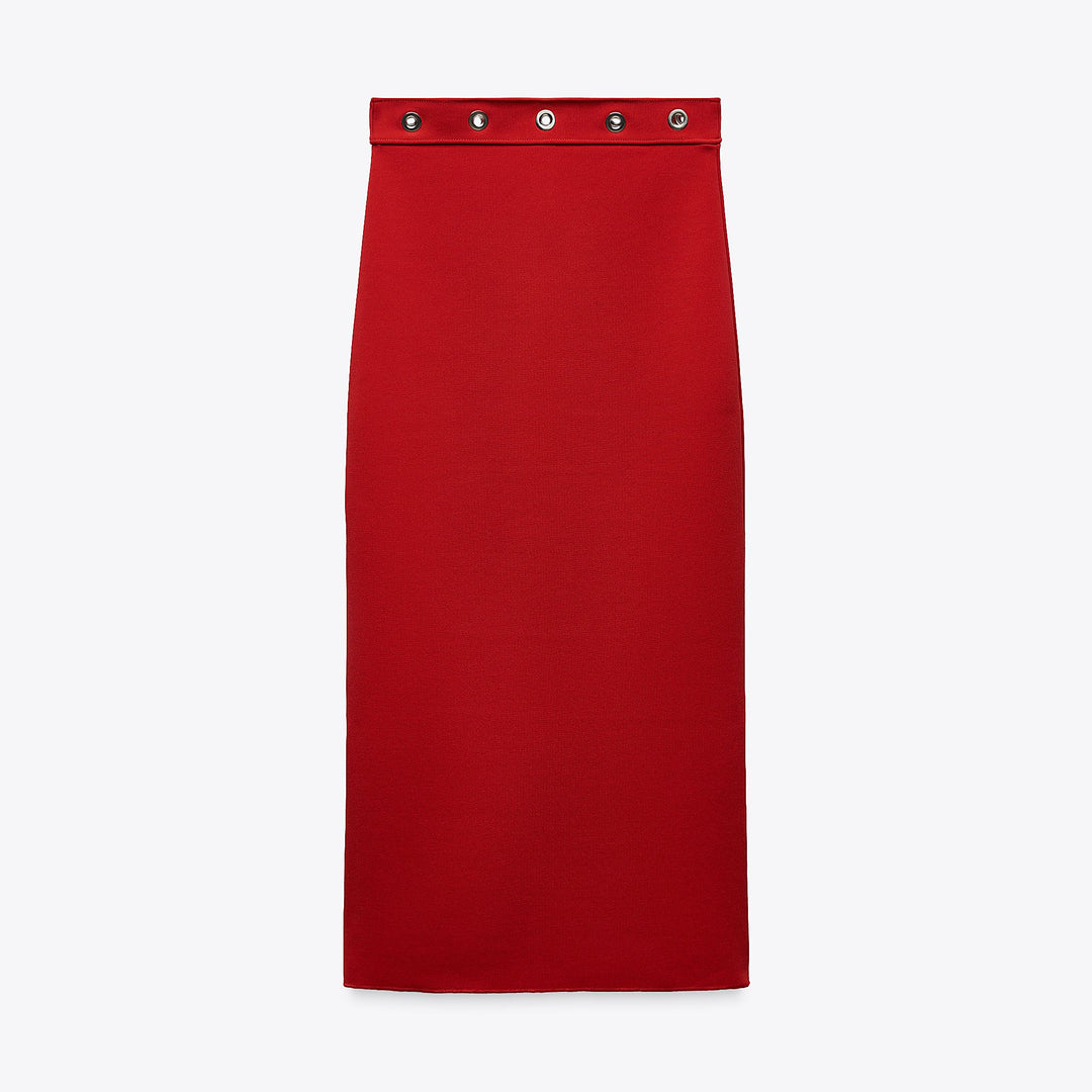 Moudda ZARA - Jupe Midi - Stretch & Œillets Taille - Tunisie 1