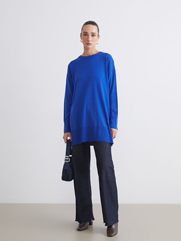 Moudda LC Waikiki - Tunique tricot Femme Bleu marine claire - Tunisie 2