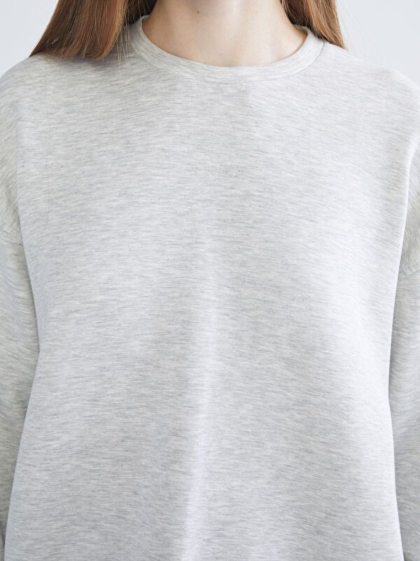 Moudda LC Waikiki - Sweatshirt en jersey Femme Mélange gris clair - Tunisie 3