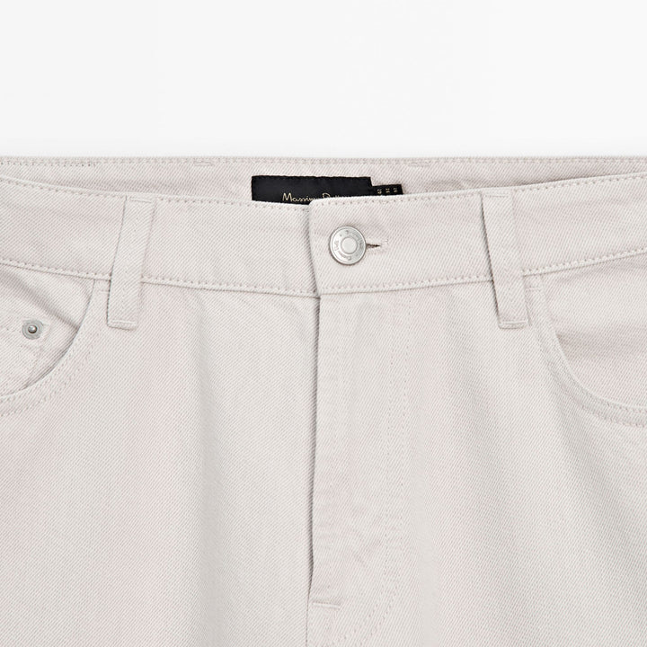 Moudda Massimo Dutti - Pantalon jean couleur denim coupe fuselée - Tunisie 4