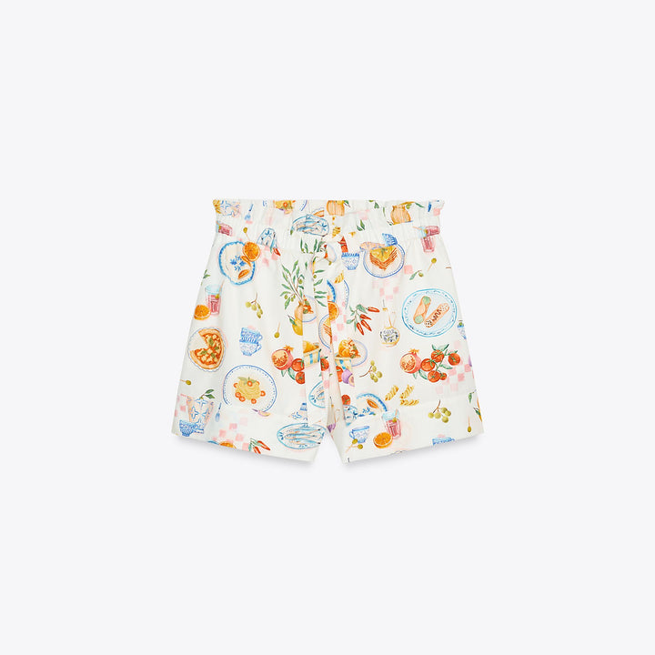 Moudda ZARA - Bermuda Imprimée - Taille Paperbag - Tunisie 1