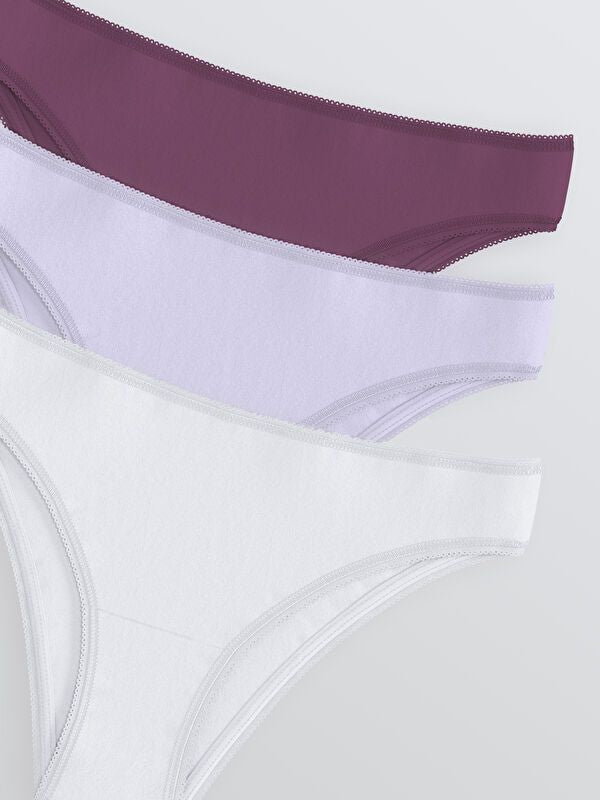 Moudda LC Waikiki - Slip basique Femme Prune lumière - Tunisie 3