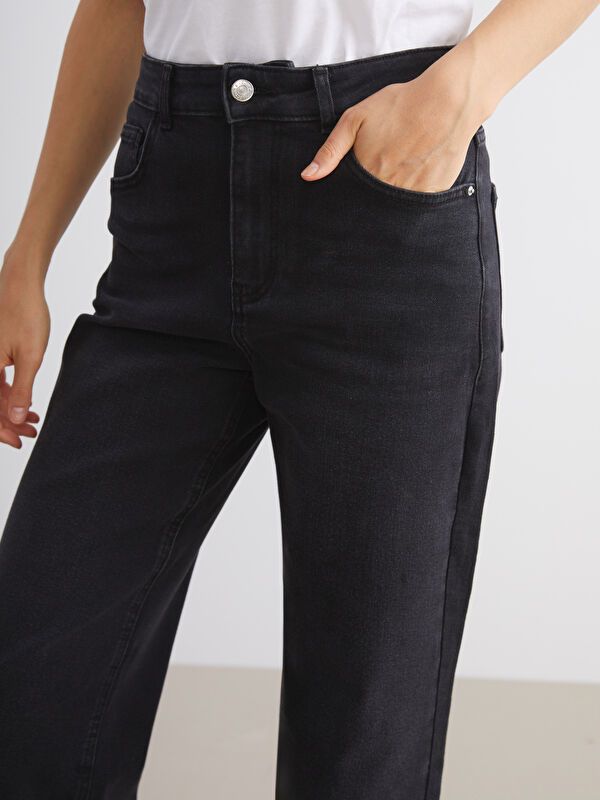 Moudda LC Waikiki - Pantalon tissé denim Femme Noir - Tunisie 3