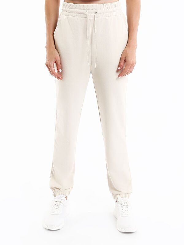 Moudda LC Waikiki - Pantalon en jersey Femme Beige clair - Tunisie 2
