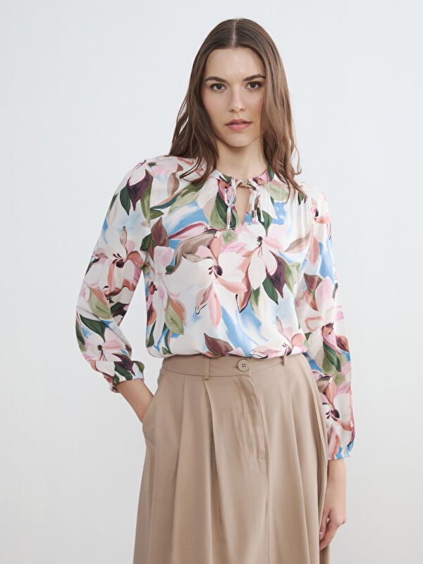 Moudda LC Waikiki - Chemisier (blouse) imprimé manches longues en tissu - Tunisie 1