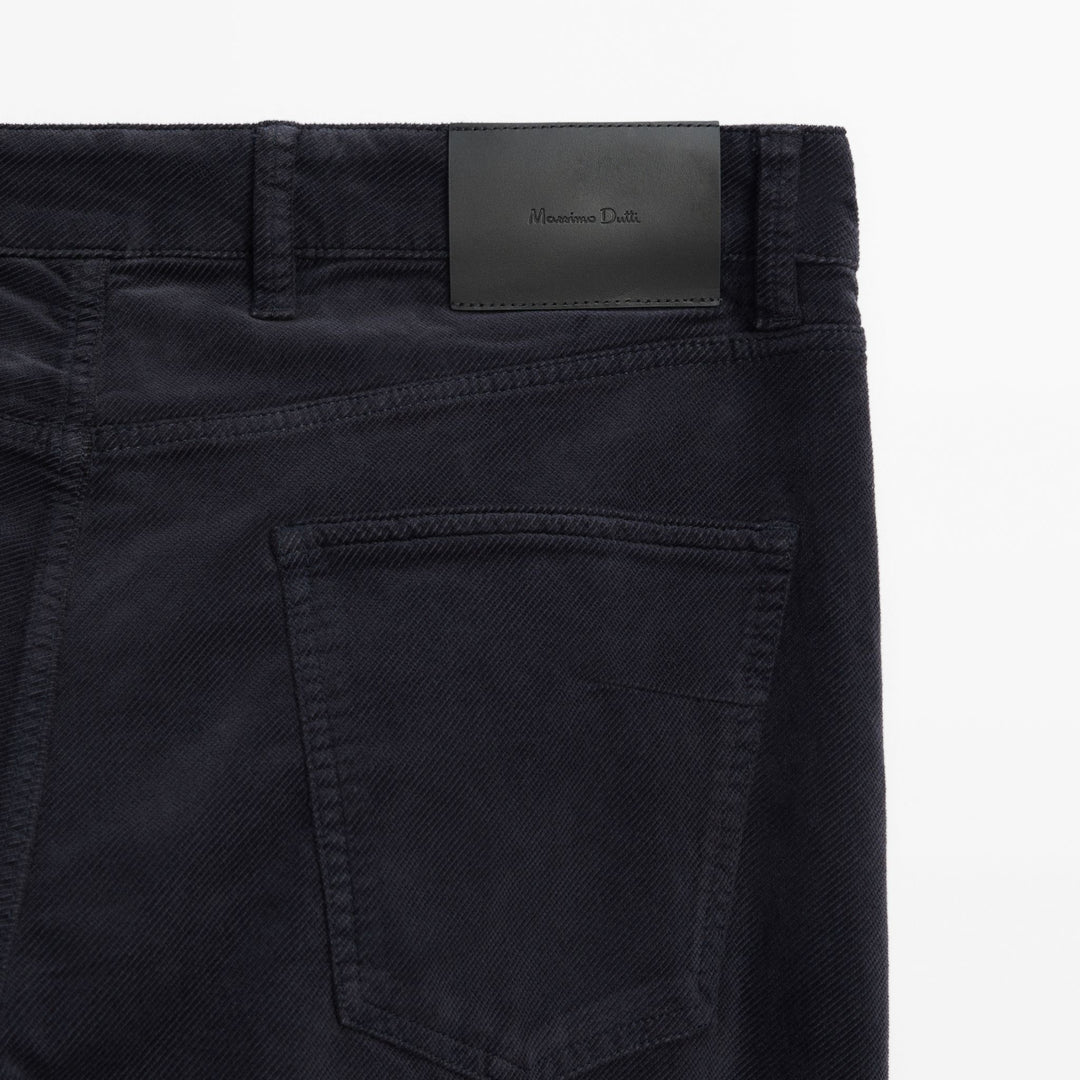 Moudda Massimo Dutti - Pantalon jean velours côtelé diagonal coupe slim - Tunisie 5
