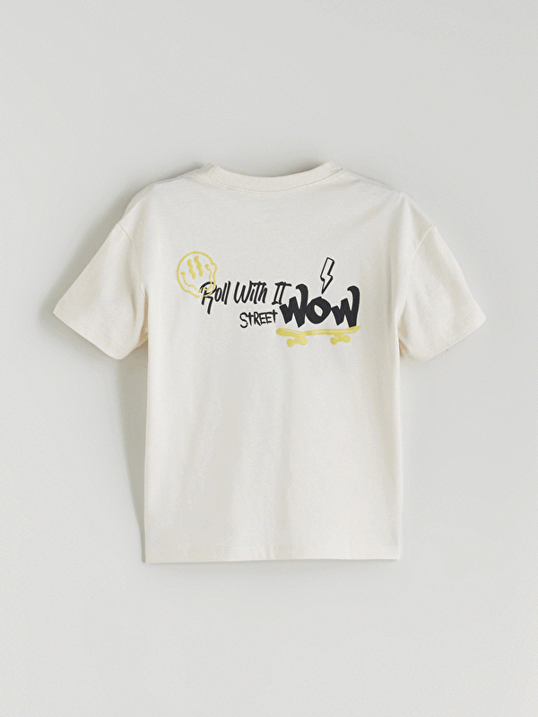 Moudda LC Waikiki - T-shirt en jersey manches courtes Garçon Beige clair - Tunisie 2