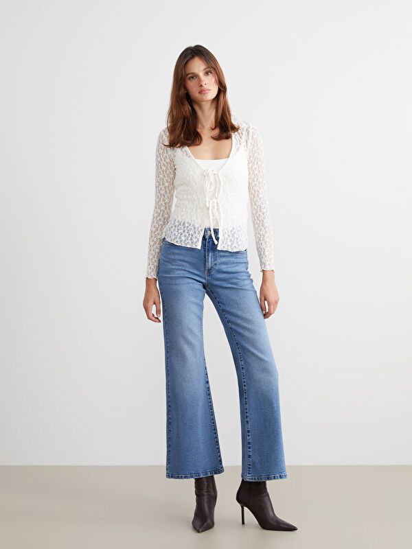 Moudda LC Waikiki - Pantalon jean tissé basique Femme Rodéo mid indigo - Tunisie 1