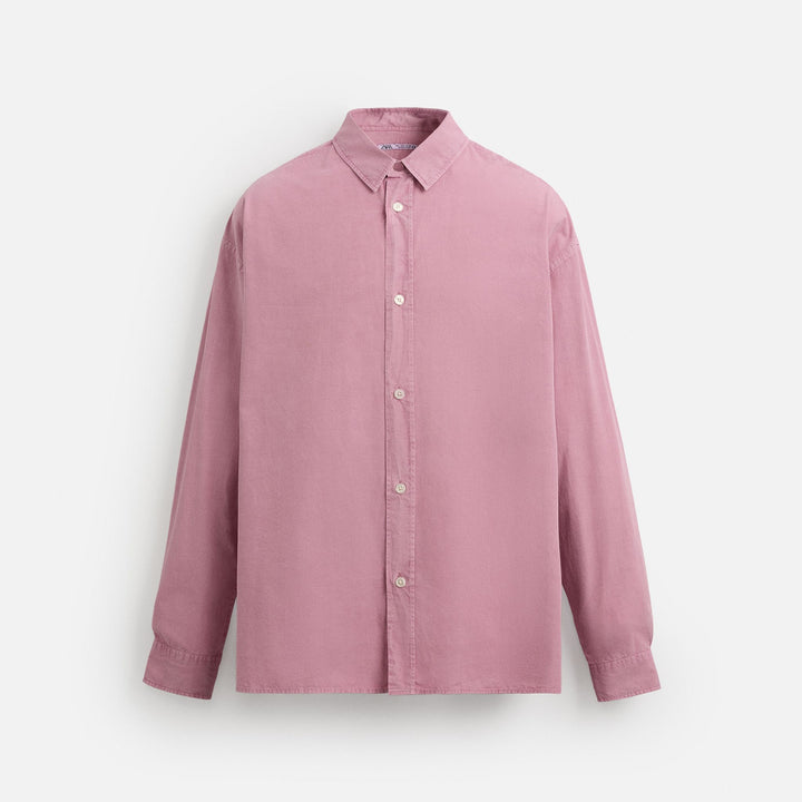 Moudda ZARA - Chemise Coton - Teinture Pièce (Mauve & Bleu) - Tunisie 1