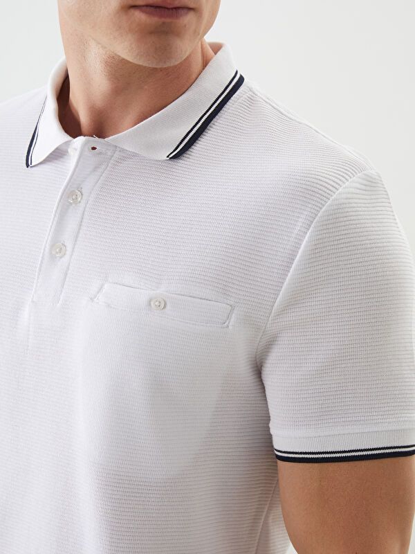 Moudda LC Waikiki - T-shirt en jersey manches courtes Homme Buxe blanc - Tunisie 3