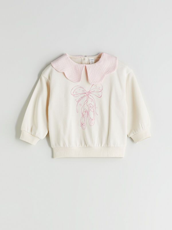 Moudda LC Waikiki - Sweatshirt en jersey Fille Crème - Tunisie 1