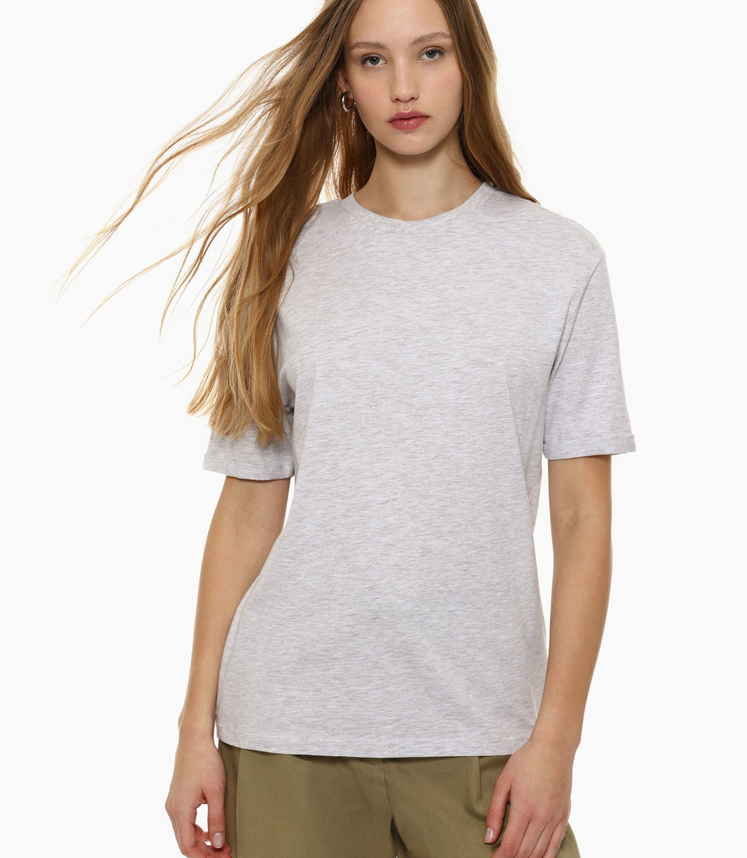 Moudda Lefties - T-Shirt Basique Oversize - Prix (Gris Moyen) - Tunisie 2