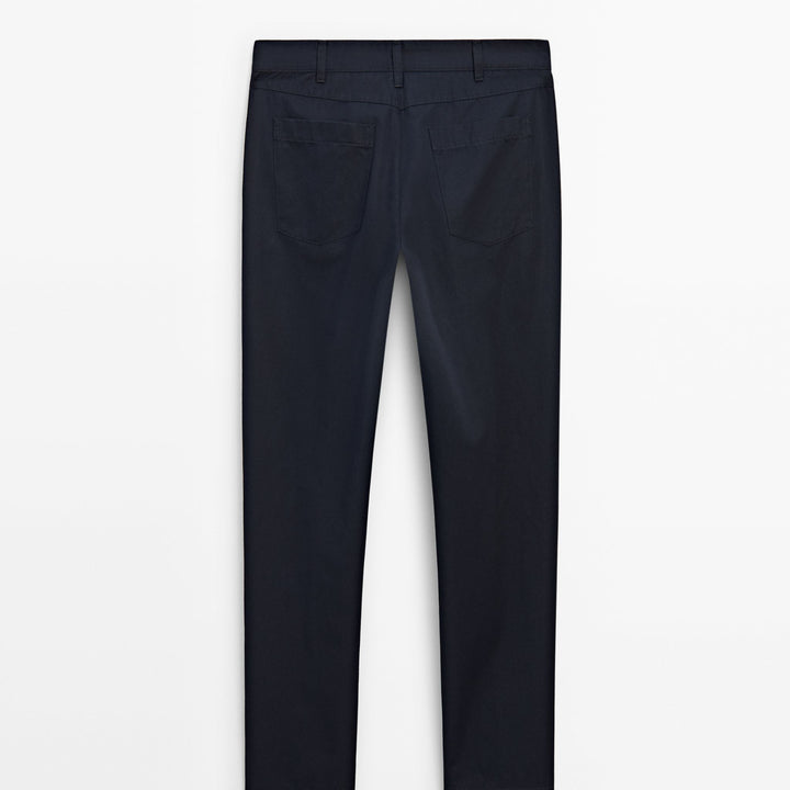 Moudda Massimo Dutti - Pantalon sergé coton/lin coupe fuselée - Tunisie 4