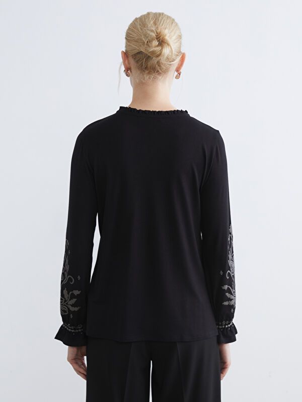 Moudda LC Waikiki - Body imprimé manches longues fin en jersey pour Femme - Tunisie 4